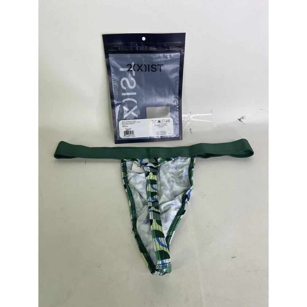 2xist Sexy Sliq Classic Thong Underwear Eames Circles Print Mens Size L